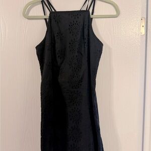 EUC Hollister Co Black Eyelet Mini Dress Size M